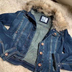 ☆ Fur jean jacket